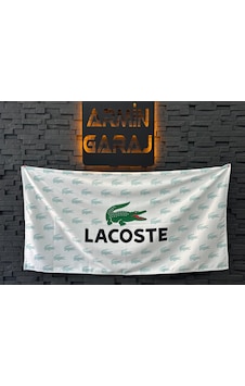 Lacoste Beyaz Büyük Boy Havlu Lacoste Beyaz Büyük Boy Havlu