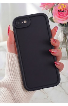 Fibaks iPhone 7/8/se Uyumlu Kılıf Kamera Korumalı Yumuşak Dokulu Darbe Emici Siyah Silikon Kapak Fibaks iPhone 7/8/se Uyumlu Kılıf Kamera Korumalı Yumuşak Dokulu Darbe Emici Siyah Silikon Kapak