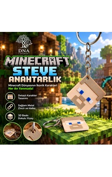 Minecraft Steve Anahtarlık Piksel Karakter Kafası Çanta Ve Anahtar Aksesuarı Gümüş Minecraft Steve Anahtarlık Piksel Karakter Kafası Çanta Ve Anahtar Aksesuarı Gümüş