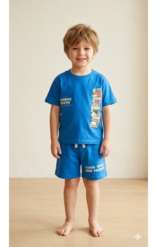 Name Baby & Kids Erkek Çocuk Tilki Baskılı Takım Luc-5436 Mavi Name Baby & Kids Erkek Çocuk Tilki Baskılı Takım Luc-5436 Mavi