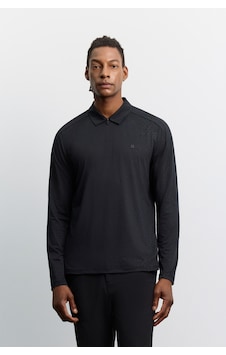 Avva Erkek Siyah Polo Yaka Düğmeli Teknik Kumaş Uzun Kol Basic Regular Fit T-shirt A62y1015 Avva Erkek Siyah Polo Yaka Düğmeli Teknik Kumaş Uzun Kol Basic Regular Fit T-shirt A62y1015
