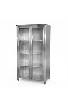 İlaç Ve Malzeme Dolabı, Paslanmaz, Camlı Ve Kilitli, Tıbbi Depolama, 90x41x180 Çelik İlaç Ve Malzeme Dolabı, Paslanmaz, Camlı Ve Kilitli, Tıbbi Depolama, 90x41x180 Çelik