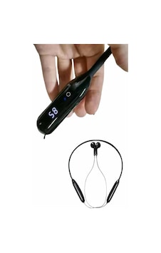100 Saat Kablolu Boyun Askılı Dijital Göstergeli Bluetooth Kulaklık 2