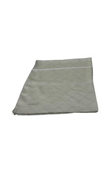 Piramit 80 190 Pamuk Monogram Şal Silver Gri 01949-10