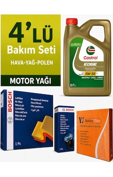 Bosch Peugeot 2008 1.2 Benzin Puretech Filtre Bakım Seti-castrol Edge 5w30 4lt 2014-2024 4 Lü Bosch Peugeot 2008 1.2 Benzin Puretech Filtre Bakım Seti-castrol Edge 5w30 4lt 2014-2024 4 Lü