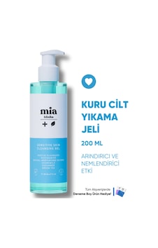 Mia Klinika Hassas ve Kuru Ciltler İçin Arındırıcı ve Nemlendirici Yüz Yıkama Jeli 200 ML Mia Klinika Hassas ve Kuru Ciltler İçin Arındırıcı ve Nemlendirici Yüz Yıkama Jeli 200 ML