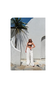 Die&more Belden Bağcıklı Pantolon Ekru Ekru Die&more Belden Bağcıklı Pantolon Ekru Ekru