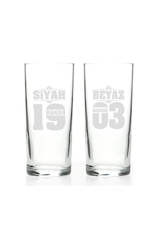Kişiye Özel 2'li Siyah Ve Beyaz Rakı Bardağı Seti Kişiye Özel 2'li Siyah Ve Beyaz Rakı Bardağı Seti