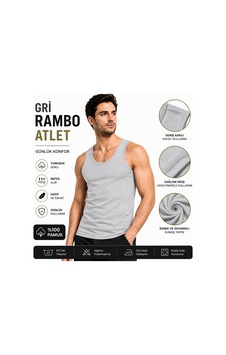 No Brand Rambo Atlet Gri Gri