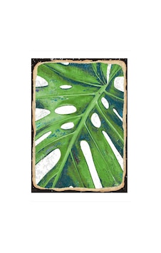 Bedeko Büyük Yaprak Tasarım Mdf Tablo 35 Cm X 50 Cm