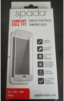 Apple Uyumlu iPhone 6/6S FULL FİT SİYAH MERİDYENDUKKAN GLASS SPADA KIRILMAZ CAM