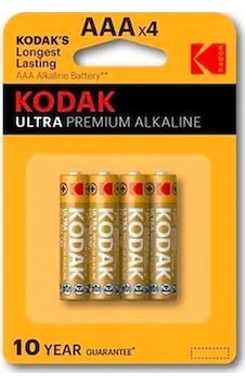 Kodak Ultra Premium Serisi Alkalin AAA İnce Kalem Pil 4'lü Kodak Ultra Premium Serisi Alkalin AAA İnce Kalem Pil 4'lü