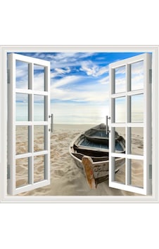 Pencere Poster Duvar Kağıdı Kayık Yapışkanlı Sticker Pencere Poster Duvar Kağıdı Kayık Yapışkanlı Sticker