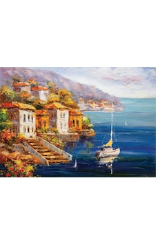 1000 Parça Puzzle 48x68 Cm - Sahilde Yelkenli 1000 Parça Puzzle 48x68 Cm - Sahilde Yelkenli
