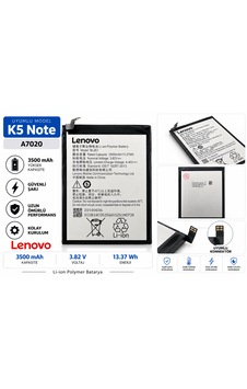 Lenovo K5 Note A7020 Uyumlu Bl261 3500 Mah Li-ıon Polymer Batarya Lenovo K5 Note A7020 Uyumlu Bl261 3500 Mah Li-ıon Polymer Batarya