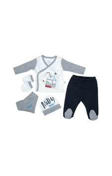 Tongs Baby Milk Way 5'Li Zıbın Takım 0-3 Ay Hastane Çıkışı -Laciv Çok Renkli Tongs Baby Milk Way 5'Li Zıbın Takım 0-3 Ay Hastane Çıkışı -Laciv Çok Renkli