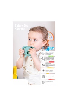 Koyu Yeşil Bebek Silikon Diş Kaşıyıcı