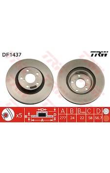 TRW DF1437 FREN DİSKİ ÖN BRZ 12- FORESTER 97-08 IMPREZA 00- LEGAC TRW DF1437 FREN DİSKİ ÖN BRZ 12- FORESTER 97-08 IMPREZA 00- LEGAC