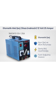 Otomatik Akü Şarj Cihazı Redresör 12 Volt 25 Amper Otomatik Akü Şarj Cihazı Redresör 12 Volt 25 Amper