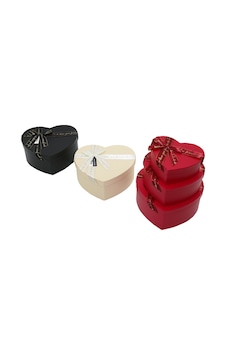 3pcs Kalp Mat Mix Renkli Karton Hediye Kutusu Kurdelalı 22x20-19x17-16x14cm 4741 3pcs Kalp Mat Mix Renkli Karton Hediye Kutusu Kurdelalı 22x20-19x17-16x14cm 4741