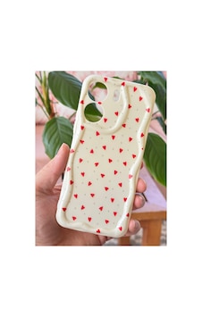 Fibaks Redmi 13c-poco C65 Uyumlu Kılıf Kamera Korumalı Dalga Kenarlı Kırmızı Kalp Desenli Silikon Kapak Fibaks Redmi 13c-poco C65 Uyumlu Kılıf Kamera Korumalı Dalga Kenarlı Kırmızı Kalp Desenli Silikon Kapak