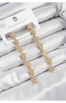 Pirinç Zirkon Taşlı Sallantılı Yıldız Model Gold Renk Kadın Küpe 5886 Çok Renkli Pirinç Zirkon Taşlı Sallantılı Yıldız Model Gold Renk Kadın Küpe 5886 Çok Renkli