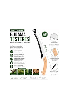 Kavisli Budama Testeresi Ahşap Saplı Profesyonel Dal Kesme Testeresi