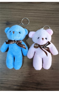 Peluş Ayıcık Anahtarlık Ve Çanta Süsü Hediyelik 12cm Boy 2 Adet Peluş Ayıcık Anahtarlık Ve Çanta Süsü Hediyelik 12cm Boy 2 Adet