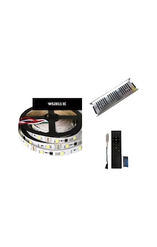 WS2811 Uzaktan Kumandalı Set GünIşığı Akan Pixel Şerit Led 12V 10