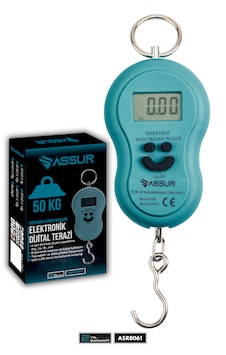 Assur Asr8061 Dijital El Terazisi 4 Ayrı Birim Hassas 50 Kg Kantar Terazi Mavi