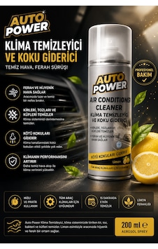 Auto Power Limon Kokulu Klima Temizleyici Ve Koku Giderici Sprey 200 Ml Araç Klima Bakım Ve Temizlik Ürünü Auto Power Limon Kokulu Klima Temizleyici Ve Koku Giderici Sprey 200 Ml Araç Klima Bakım Ve Temizlik Ürünü