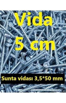 Vida 5 cm (250 adet) - ağaç - ahşap - sunta vidası 3.5x50 mm Vida 5 cm (250 adet) - ağaç - ahşap - sunta vidası 3.5x50 mm