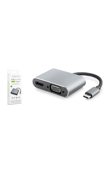 Hadron Hdx7838 Type-c To Hdtv Hdmı 4k 30hz + Vga 2ın1 Gri Hadron Hdx7838 Type-c To Hdtv Hdmı 4k 30hz + Vga 2ın1 Gri
