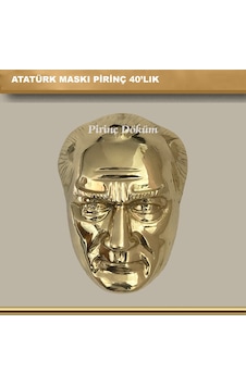 Atatürk Maskı Pirinç 40 Cm Atatürk Maskı Pirinç 40 Cm
