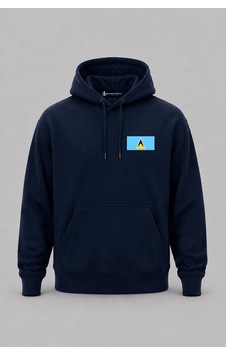 Bahriyeli Collection Kapüşonlu Saint Lucia Bayrağı Cep Baskılı Unisex Sweatshirt Lacivert Bahriyeli Collection Kapüşonlu Saint Lucia Bayrağı Cep Baskılı Unisex Sweatshirt Lacivert