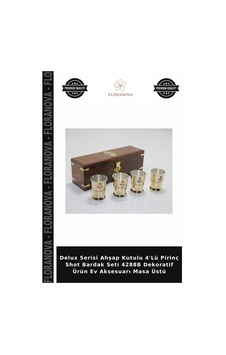 Delux Serisi Ahşap Kutulu 4'lü Pirinç Shot Bardak Seti 4288b Dekoratif Ürün Ev Aksesuarı Masa Üstü Delux Serisi Ahşap Kutulu 4'lü Pirinç Shot Bardak Seti 4288b Dekoratif Ürün Ev Aksesuarı Masa Üstü