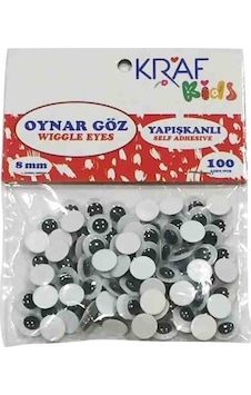 Oynar Göz Yapışkansız 8 Mm 100'lü KK65 Oynar Göz Yapışkansız 8 Mm 100'lü KK65