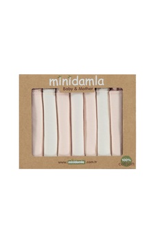 Minidamla 7li Ağız Mendili - Pudra Somon Minidamla 7li Ağız Mendili - Pudra Somon