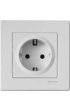 Nilson Touran Beyaz Topraklı Priz Mk + Kap + Çerçeve Nilson Touran Beyaz Topraklı Priz Mk + Kap + Çerçeve
