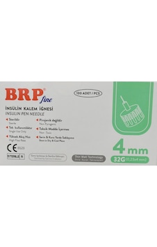 BRP İNSÜLİN KALEM İĞNESİ 4MM 32G - 100 ADET BRP İNSÜLİN KALEM İĞNESİ 4MM 32G - 100 ADET