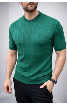Modi Green Desenli Erkek Günlük Stil Haki Yazlık Triko Dokuma Kısa Kol Bisik Modi Green Desenli Erkek Günlük Stil Haki Yazlık Triko Dokuma Kısa Kol Bisik