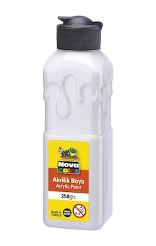 Nova Color Akrilik Boya Şişe 250Gr Beyaz Nc-3014 Nova Color Akrilik Boya Şişe 250Gr Beyaz Nc-3014