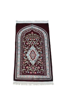 Astarlı Premium Şönil Seccade 67x112 Cm Çok Renkli-7 Astarlı Premium Şönil Seccade 67x112 Cm Çok Renkli-7