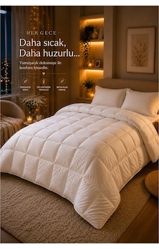 Luxesleep Çift Kişilik Microfiber Yorgan Sıcacık Ultra Yumuşak Kuş Tüyü Hissi Beyaz Luxesleep Çift Kişilik Microfiber Yorgan Sıcacık Ultra Yumuşak Kuş Tüyü Hissi Beyaz