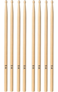 Chroma Baget - Davul - 4 Çift Bateri Bageti Drumsticks 5a Pürüzsüz Yüzey Chroma Baget - Davul - 4 Çift Bateri Bageti Drumsticks 5a Pürüzsüz Yüzey