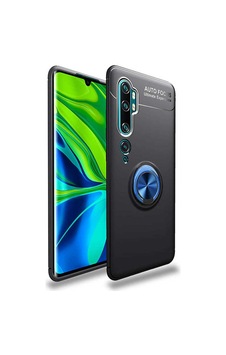 Xiaomi Mi Note 10 Kılıf Zore Ravel Silikon Kapak Siyah-Mavi