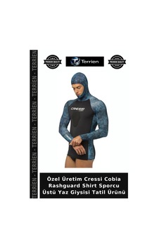 Özel Üretim Cressi Cobia Rashguard Shirt Sporcu Üstü Yaz Giysisi Tatil Ürünü Blue Camo Özel Üretim Cressi Cobia Rashguard Shirt Sporcu Üstü Yaz Giysisi Tatil Ürünü Blue Camo