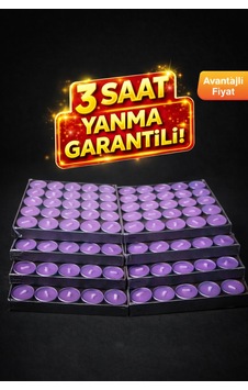 Çooookk Al Az Öde, Tea Lıght Mum 100 Adet Mor Renk