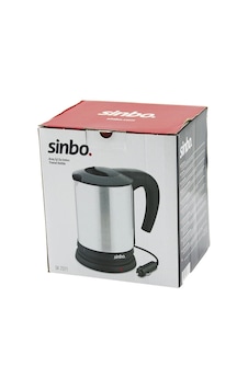 Sk-7371 12v Araç İçi Kettle Paslanmaz Çelik Su Isıtıcısı 0.8lt 120w Çakmaklık Fişli Plastik Kapak