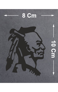 Savaşçı Son Mohikan Kızılderili Sticker - Kızıl Derili Yerli Sticker - Oto Araba Motosiklet Kask Sticker - 00219 10X8 Cm